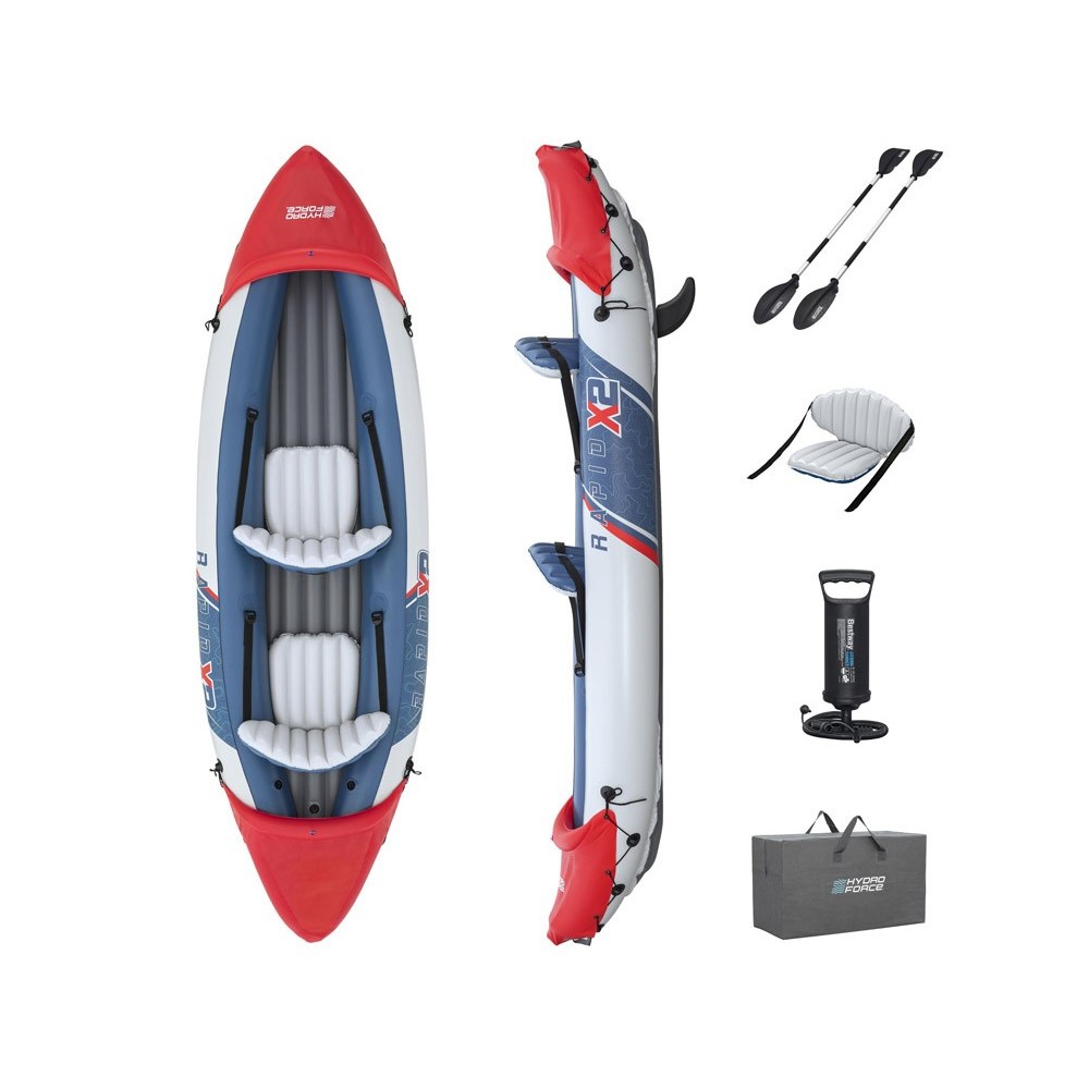 Bestway 65077 Nafukovací Kajak LITE-RAPID X2 321cm, pre 2 osoby + 2 hliníkové veslá Nafukovací Kajak LITE-RAPID X2 pre 2 osoby