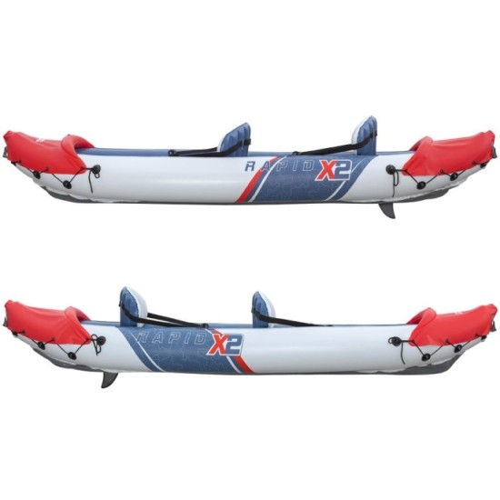 Bestway 65077 Nafukovací Kajak LITE-RAPID X2 321cm, pre 2 osoby + 2 hliníkové veslá Nafukovací Kajak LITE-RAPID X2 pre 2 osoby