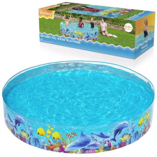 Bestway Samorozkladací Detský bazén 244x46cm 55031
