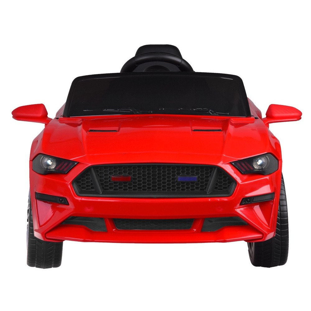 JOKO Elektrické autíčko Mustang GT, penové kolesá, kožené sedadlo, USB, MP3, červené