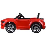 JOKO Elektrické autíčko Mustang GT, penové kolesá, kožené sedadlo, USB, MP3, červené