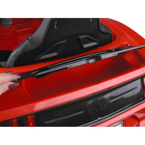 JOKO Elektrické autíčko Mustang GT, penové kolesá, kožené sedadlo, USB, MP3, červené