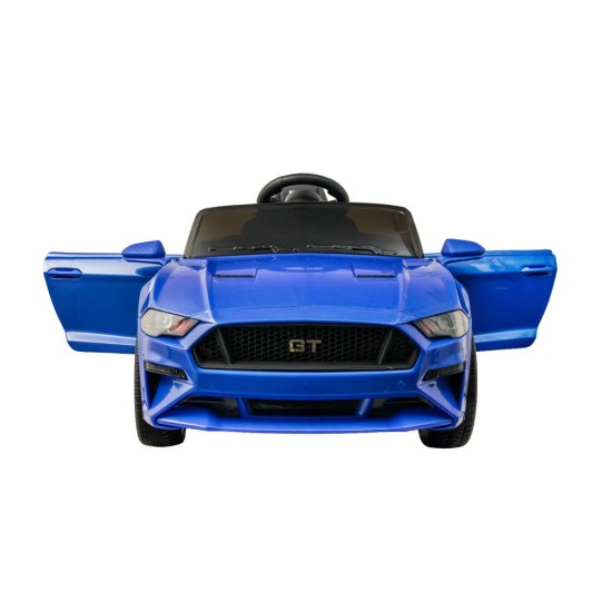 JOKO Elektrické autíčko Mustang GT, penové kolesá, kožené sedadlo, USB, MP3, modré