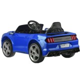 JOKO Elektrické autíčko Mustang GT, penové kolesá, kožené sedadlo, USB, MP3, modré