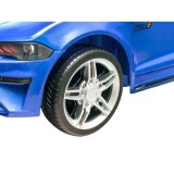 JOKO Elektrické autíčko Mustang GT, penové kolesá, kožené sedadlo, USB, MP3, modré
