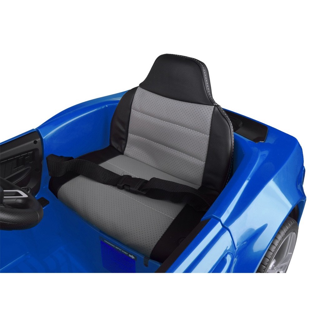JOKO Elektrické autíčko Mustang GT, penové kolesá, kožené sedadlo, USB, MP3, modré