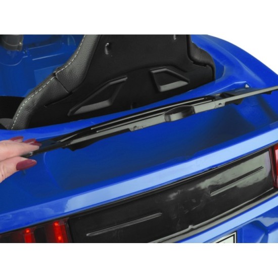 JOKO Elektrické autíčko Mustang GT, penové kolesá, kožené sedadlo, USB, MP3, modré