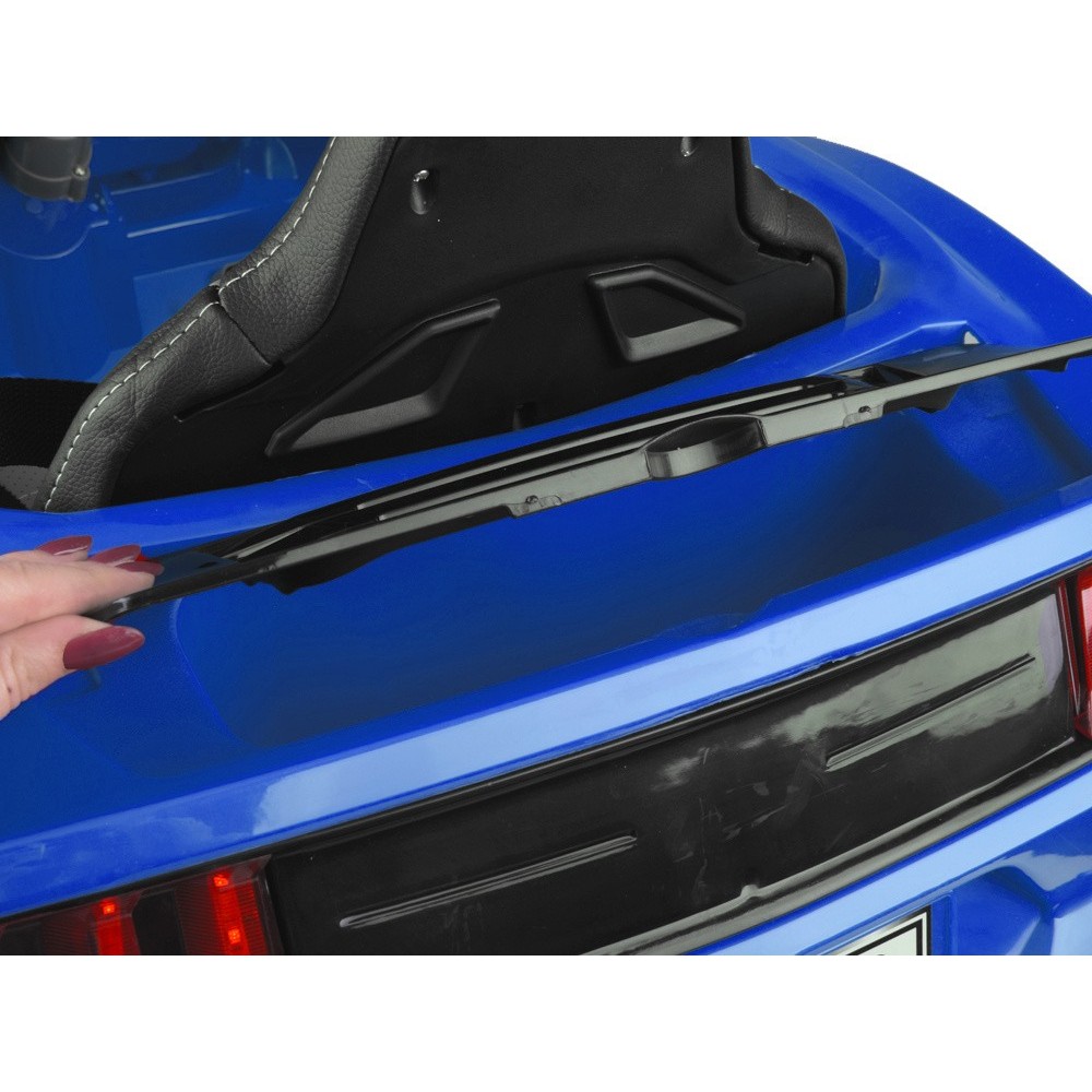 JOKO Elektrické autíčko Mustang GT, penové kolesá, kožené sedadlo, USB, MP3, modré