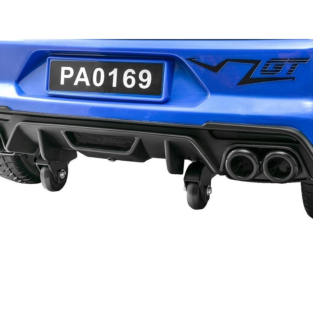 JOKO Elektrické autíčko Mustang GT, penové kolesá, kožené sedadlo, USB, MP3, modré