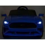 JOKO Elektrické autíčko Mustang GT, penové kolesá, kožené sedadlo, USB, MP3, modré