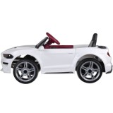 JOKO Elektrické autíčko Mustang GT, penové kolesá, kožené sedadlo, USB, MP3, biele