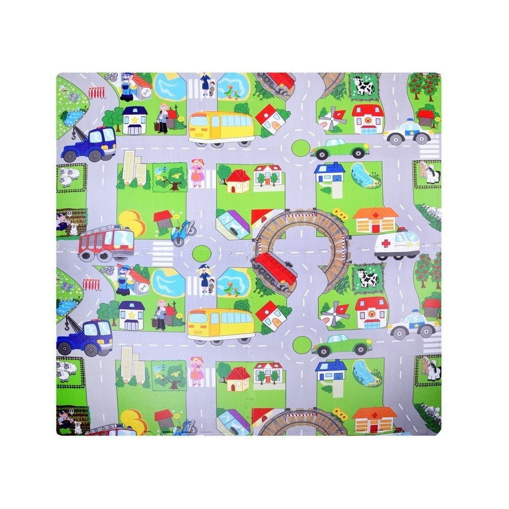JOKO Veľké Penové puzzle mesto s cestami a ulicami 1,2m x 1,2m