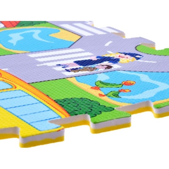JOKO Veľké Penové puzzle mesto s cestami a ulicami 1,2m x 1,2m
