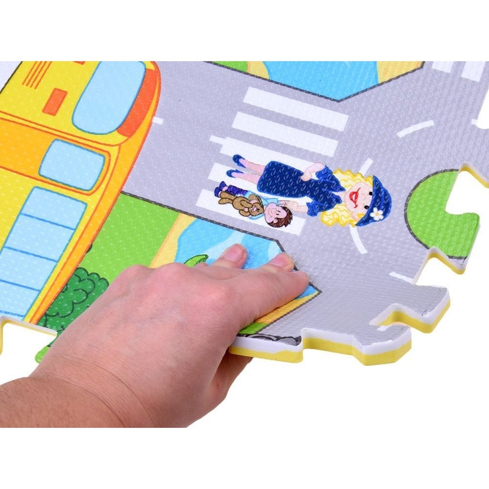 JOKO Veľké Penové puzzle mesto s cestami a ulicami 1,2m x 1,2m