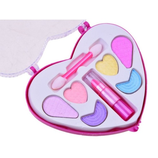 JOKO Bábika hlava na česanie a maľovanie + paleta MAKE UP tieňov s rúžom, fialové vlasy