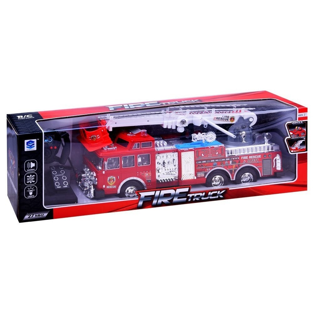 JOKO RC Veľké Hasičské auto na diaľkové ovládanie 50cm + Plynové Pedály, zvuk, svetlo, červené