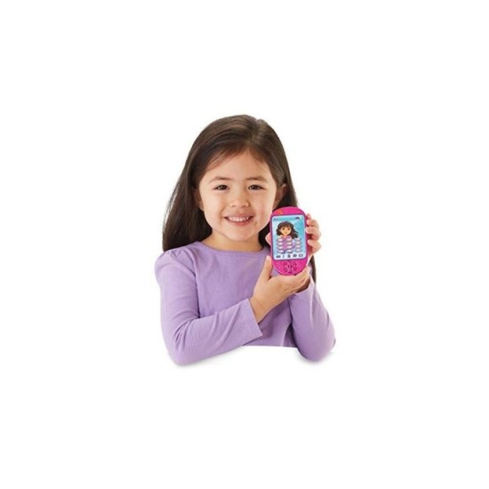 Fisher Price Detský mobil, smarfón Dora na batérie, ružový