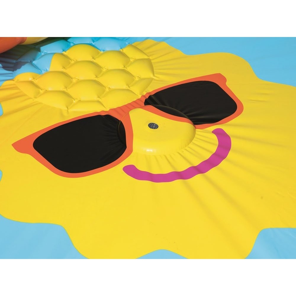 Bestway 53071 Nafukovací detský bazén so šmýkačkou a fontánou Slnko 237 cm x 201 x 104 cm