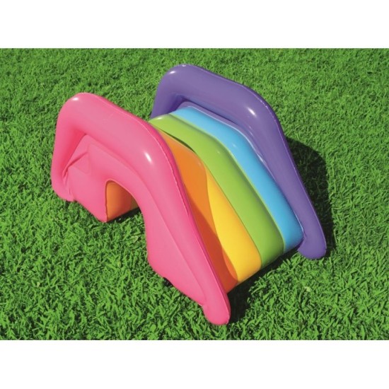 Bestway 53071 Nafukovací detský bazén so šmýkačkou a fontánou Slnko 237 cm x 201 x 104 cm