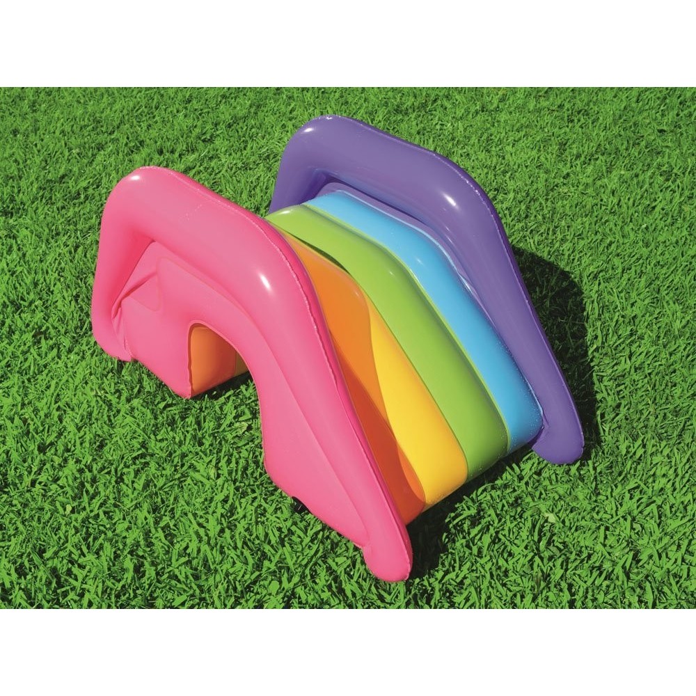 Bestway 53071 Nafukovací detský bazén so šmýkačkou a fontánou Slnko 237 cm x 201 x 104 cm