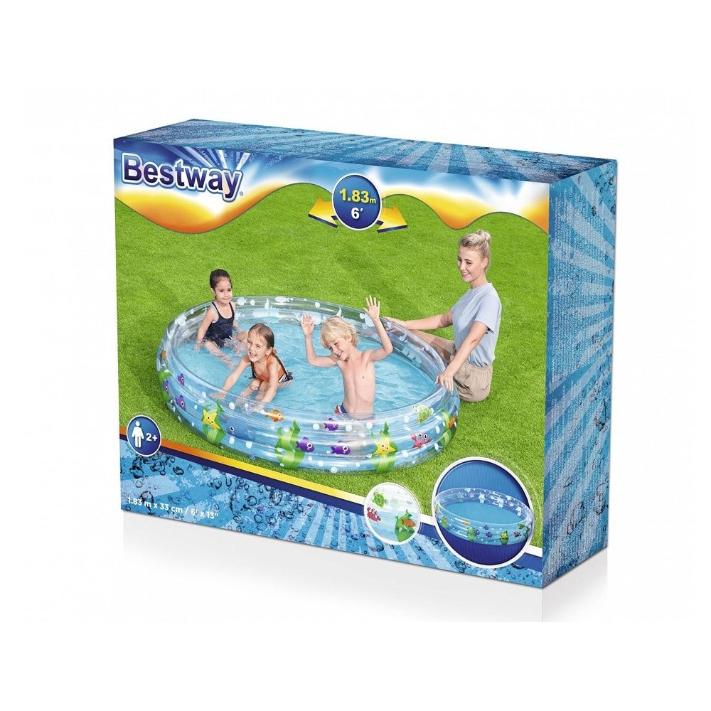Bestway 51005 Nafukovací bazén pre deti, okrúhly Podmorský svet 183 cm x 33 cm