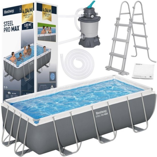 Bestway 56442 Bazén s Kovovou Konštrukciou POWER STEEL 404x201x100cm, filtračné pieskové čerpadlo, rebrík