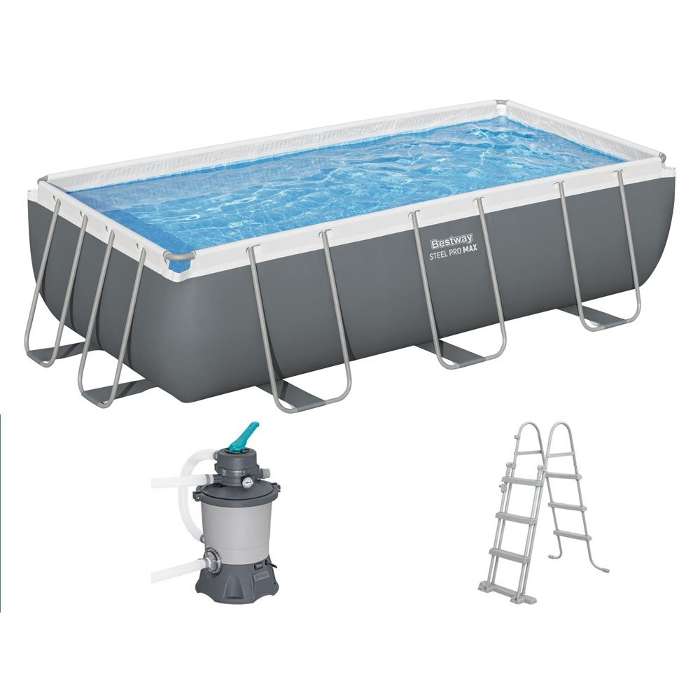 Bestway 56442 Bazén s Kovovou Konštrukciou POWER STEEL 404x201x100cm, filtračné pieskové čerpadlo, rebrík