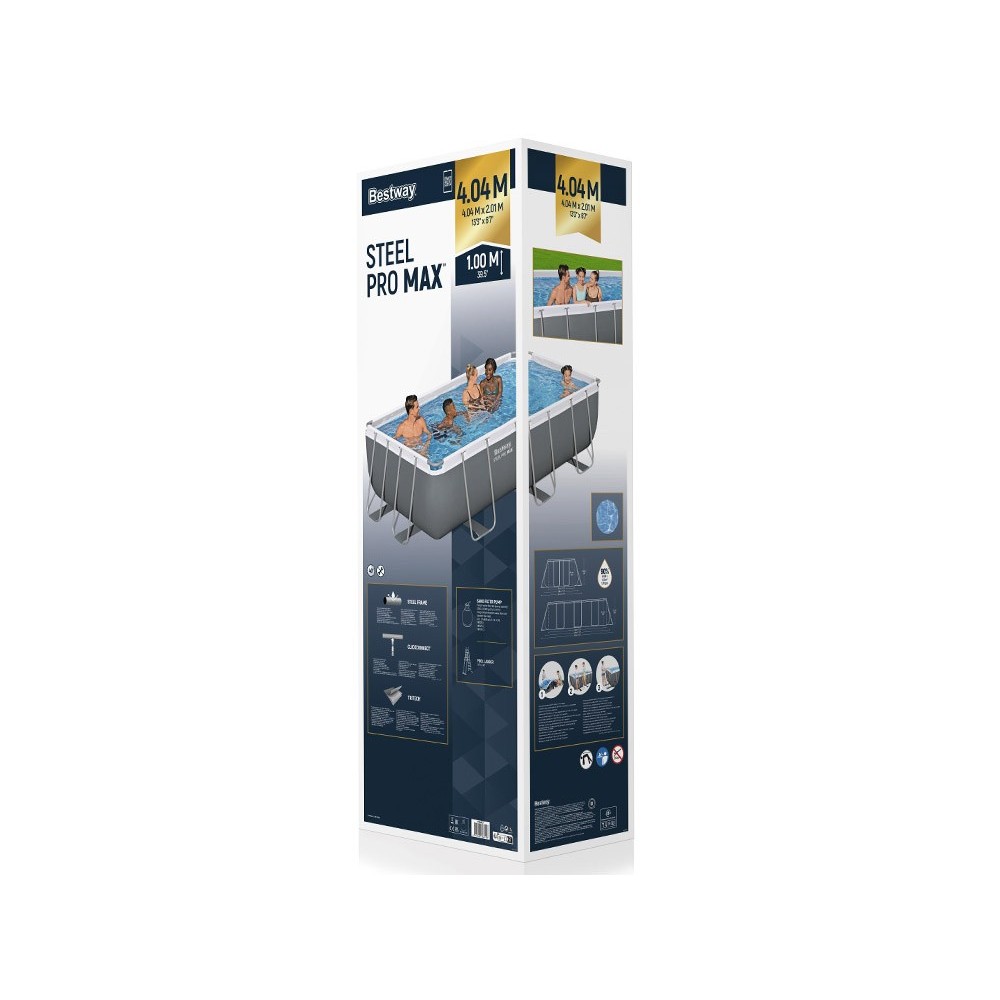 Bestway 56442 Bazén s Kovovou Konštrukciou POWER STEEL 404x201x100cm, filtračné pieskové čerpadlo, rebrík