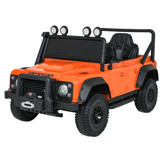 JOKO Elektrické autičko Land Rover Defender 110 SVX Concept 2x100W 24V, penové kolesá, kožené sedadlo, oranžové