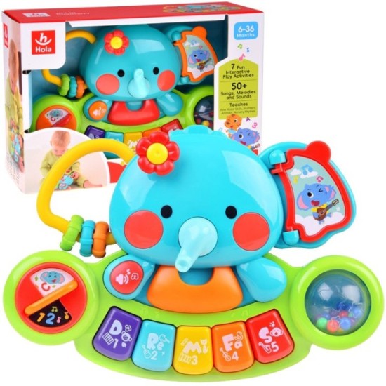 Hola Toys Destký Klavír Slon so svetlom a zvukom
