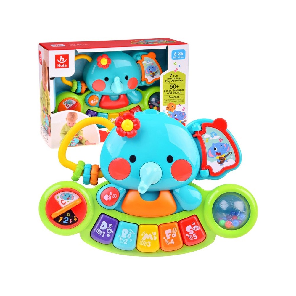 Hola Toys Destký Klavír Slon so svetlom a zvukom