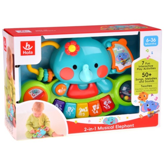 Hola Toys Destký Klavír Slon so svetlom a zvukom