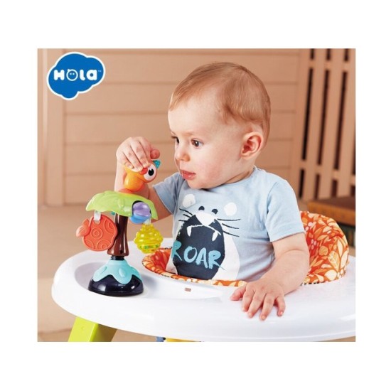 Hola Toys Hrkálka na prísavke Strom Sova, na detskú jedálenskú stoličku, stôl a podlahu