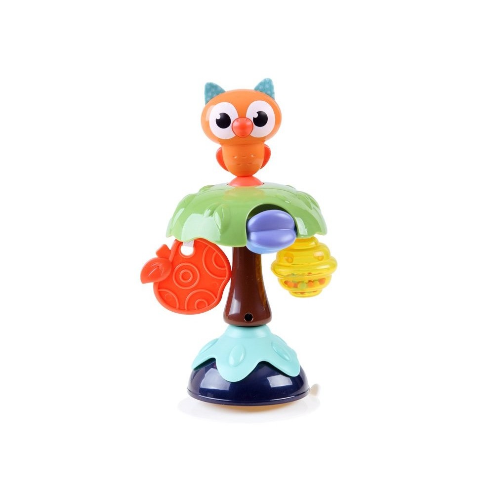 Hola Toys Hrkálka na prísavke Strom Sova, na detskú jedálenskú stoličku, stôl a podlahu