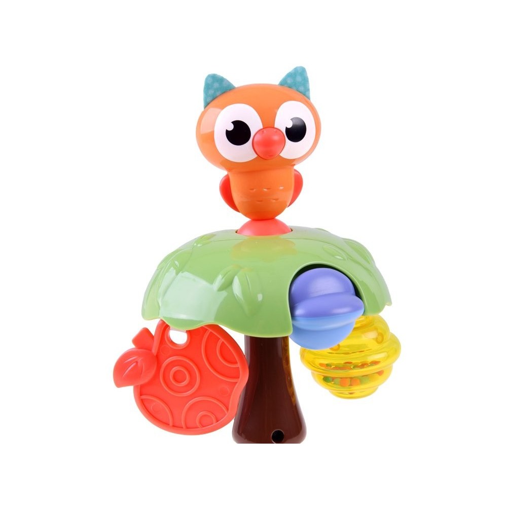 Hola Toys Hrkálka na prísavke Strom Sova, na detskú jedálenskú stoličku, stôl a podlahu