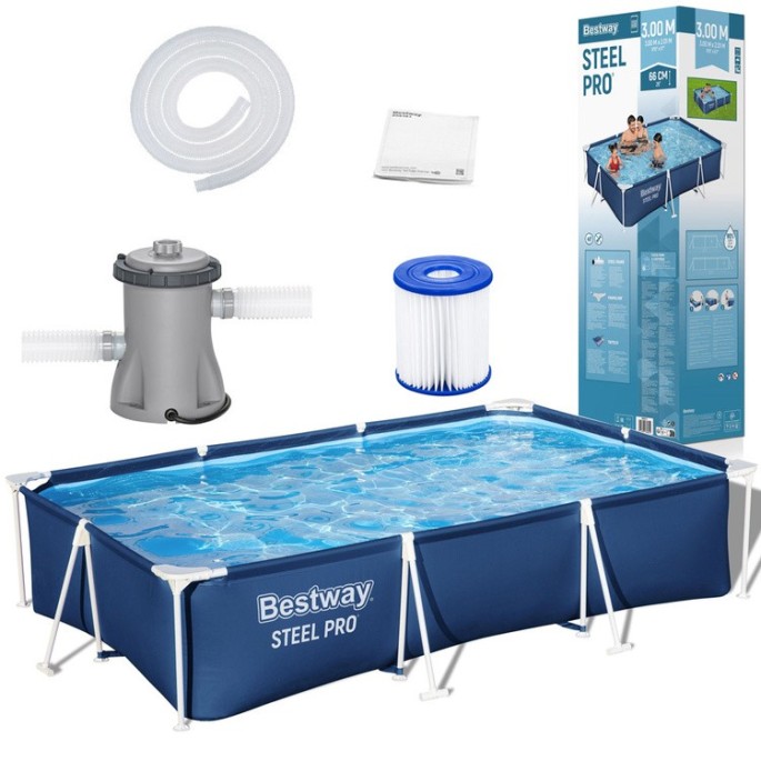 Bestway 56411 Bazén s kovovou konštrukciou Steel Pro 300cm x 201 x 66cm + filtračné čerpadlo