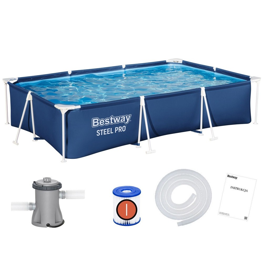 Bestway 56411 Bazén s kovovou konštrukciou Steel Pro 300cm x 201 x 66cm + filtračné čerpadlo