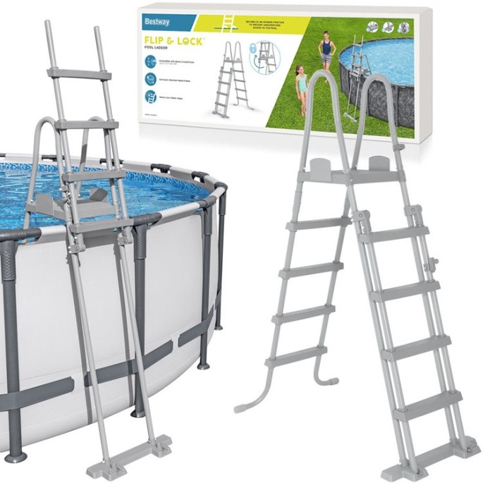 Bestway 58332 Bezpečný Rebrík do bazéna 132cm