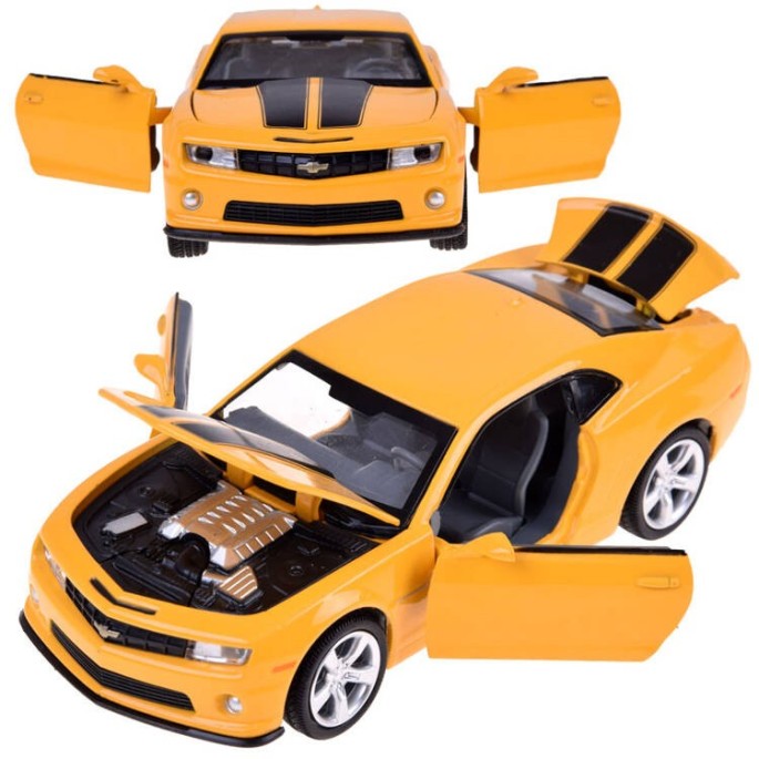 JOKO Kovový Model Autíčka Chevrolet Camaro SS 1:32 so svetlom a zvukom, žlté