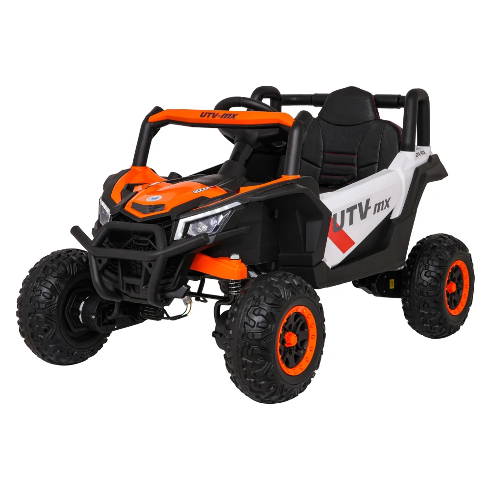 JOKO Elektrické Autíčko Buggy Madman UTV-MX 4x4, penové kolesá, kožené sedadlo, biela