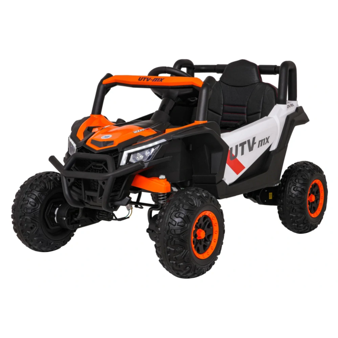 JOKO Elektrické Autíčko Buggy Madman UTV-MX 4x4, penové kolesá, kožené sedadlo, biela