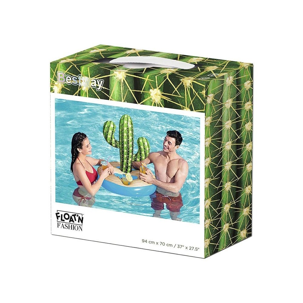Bestway 43244 Nafukovací stojan, držiak na poháre a fľaše Kaktus 94 x 70 cm