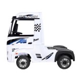 JOKO Elektrické autíčko, Elektrický Kamión Mercedes Benz Actros 4x45W, penové kolesá, kožené sedadlo, odpružené, FM rádio, biely
