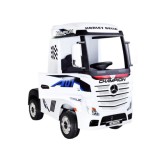 JOKO Elektrické autíčko, Elektrický Kamión Mercedes Benz Actros 4x45W, penové kolesá, kožené sedadlo, odpružené, FM rádio, biely