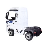 JOKO Elektrické autíčko, Elektrický Kamión Mercedes Benz Actros 4x45W, penové kolesá, kožené sedadlo, odpružené, FM rádio, biely