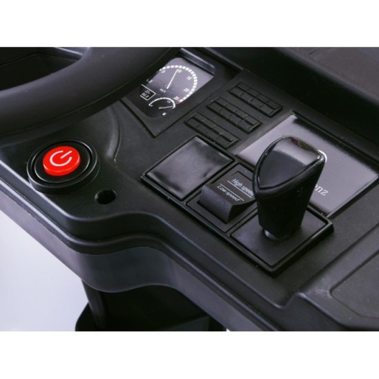 JOKO Elektrické autíčko, Elektrický Kamión Mercedes Benz Actros 4x45W, penové kolesá, kožené sedadlo, odpružené, FM rádio, biely