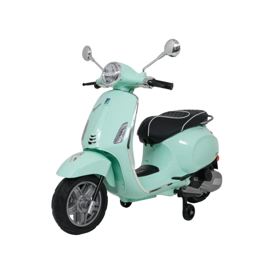 JOKO Elektrická Motorka Skúter Vespa ROMA, kožené sedalo, penové kolesá, zelená