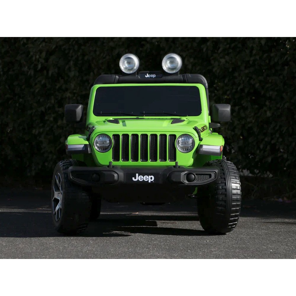 JOKO Elektrické autíčko JEEP Wrangler Rubicon 4x4, penové kolesá, kožené sedadlo, FM rádio, zelené