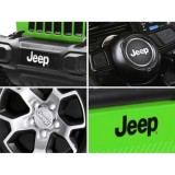 JOKO Elektrické autíčko JEEP Wrangler Rubicon 4x4, penové kolesá, kožené sedadlo, FM rádio, zelené