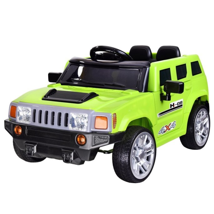 JOKO Elektrické autíčko HUMMER VELOCITY, penové kolesá, USB, MP3, diaľkové ovládanie, zelené